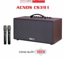 LOA KARAOKE DI ĐỘNG ACNOS CS391 (2 bass 14cm, 500W, KÈM 2 MICRO UHF VÕ NHÔM)