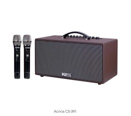 LOA KARAOKE DI ĐỘNG ACNOS CS391 (2 bass 14cm, 500W, KÈM 2 MICRO UHF VÕ NHÔM)