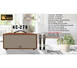 Dàn âm thanh di động KCBox KC-279 - 2 Loa full và 1 treble, 1 mid - Công suất lên đến 350W.