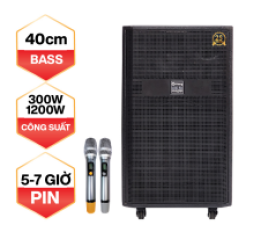 Loa kéo Arirang MK1 New (Bass 40cm,CS PMPO 1000W,kèm 2 tay mic)